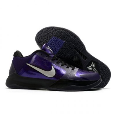 Nike Erkek Zoom Kobe 5 V Ink/Metallic Metal Gümüş / Siyah Basketbol Ayakkabısı Türkiye - Q936PA3C